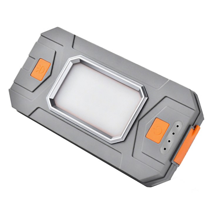 휴대용 캠핑랜턴 충전식 LED 작업등 캠핑조명 방수 자석 10000mAh, 회색, 1개