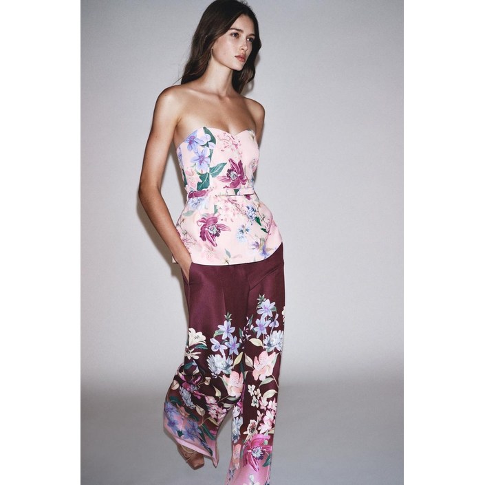 [국내배송]자라 ZARA 플로럴 프린트 벨트 뷔스티에 탑893260