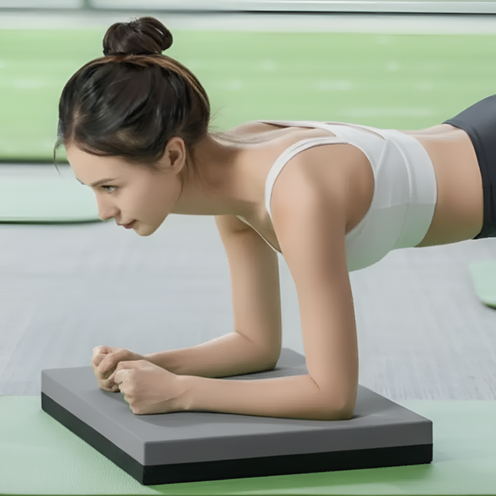 나나코지 밸런스 패드 데드리프트매트 프랭크 필라테스 무릎 매트 50404cm, 그레이