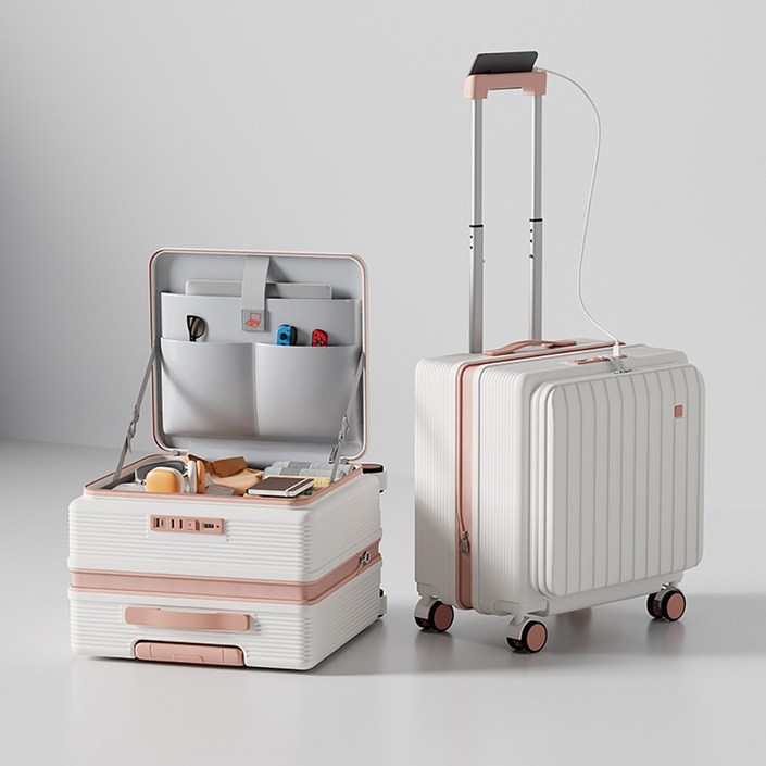 Chephie 무기한 AS 전면오픈 확장형 소형 기내용 여행용 캐리어