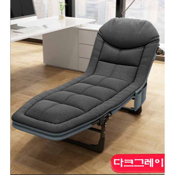 TANI 간편수납 접이식 간이침대 200  64, 다크그레이
