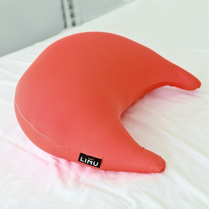 LINU 리누 반달 침대 쇼파 베개 뉴문쿠션, 선셋오렌지 LINU 리누 반달 침대 쇼파 베개 뉴문쿠션, 선셋오렌지