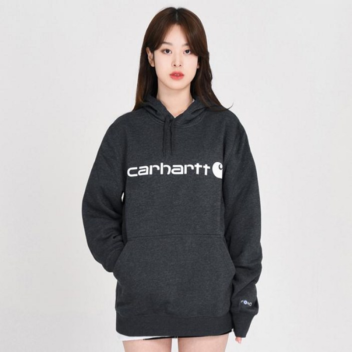칼하트 103873 포스 델몬트 로고 후드티 BLACK 013