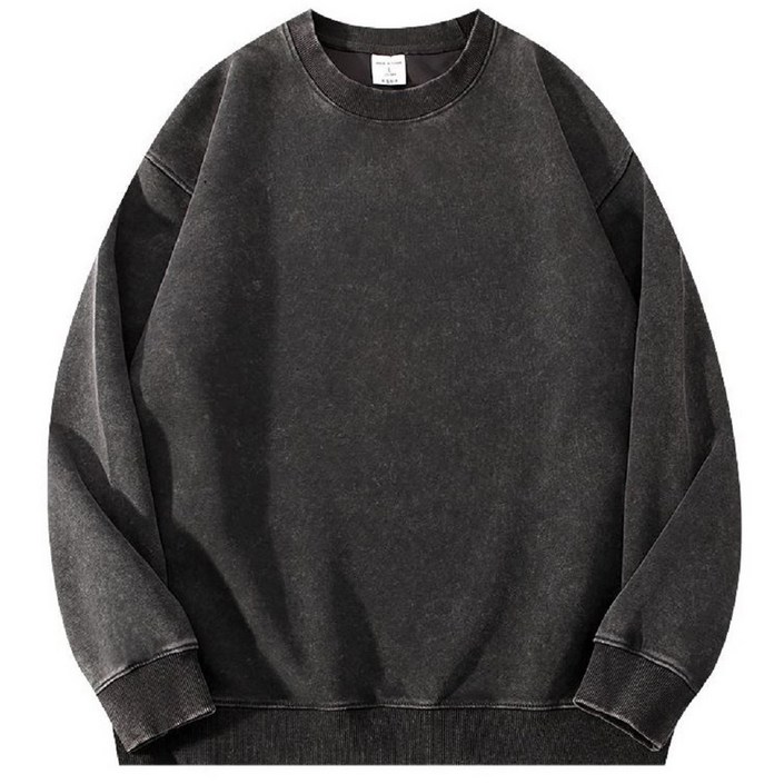 워싱 워시드 긴팔 남성 여성 맨투맨 티셔츠 어메리칸 빈티지 두툼한 350g 고급 면