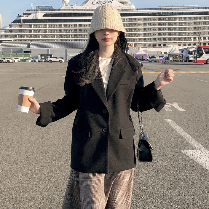 국내 자체 제작 마로나 모직 싱글 투버튼 자켓