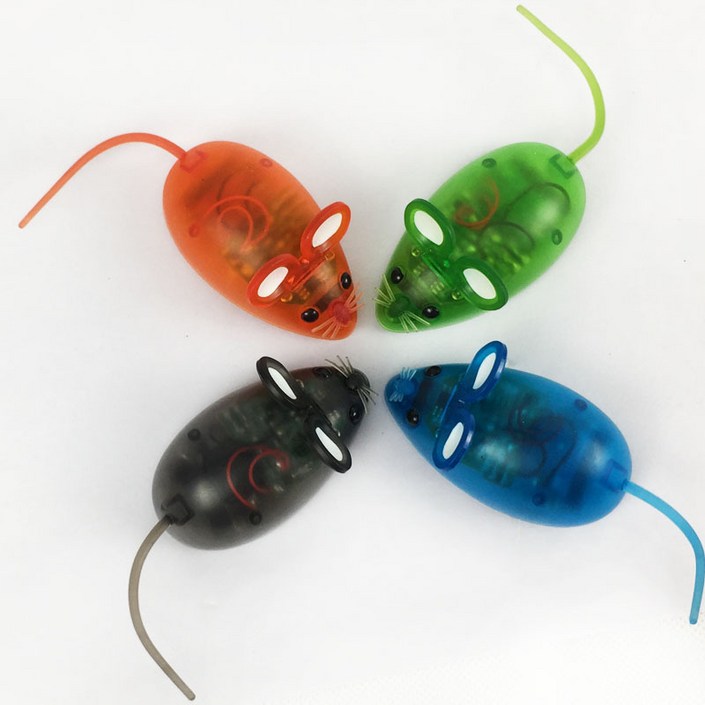 빙글빙글 움직이는 쥐돌이 고양이 자동 장난감, 1개, 블루