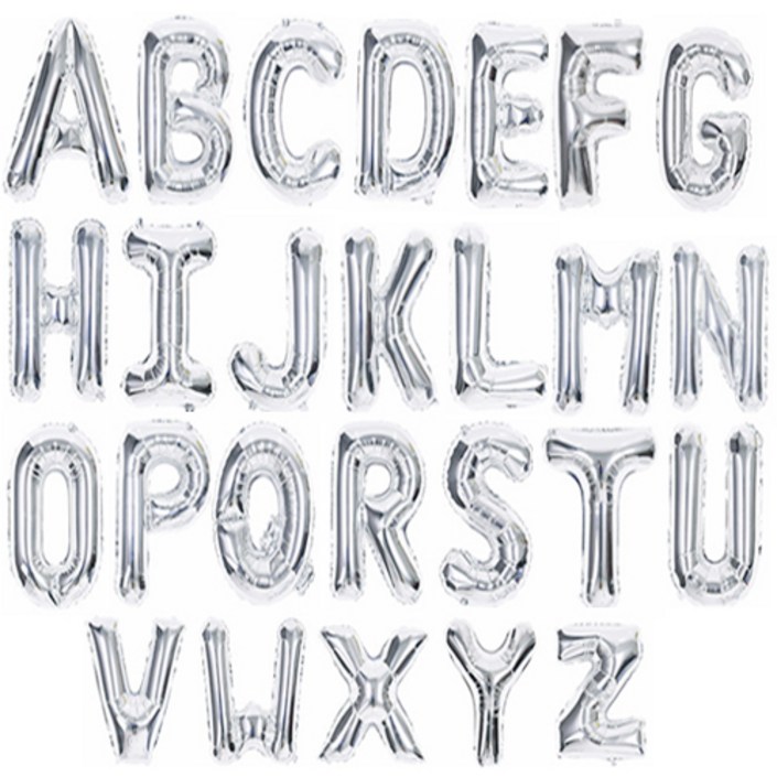 로나파티 이니셜풍선 실버