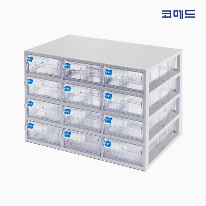 코메드 CMD500멀티박스 12칸 투명서랍장, 단일색상