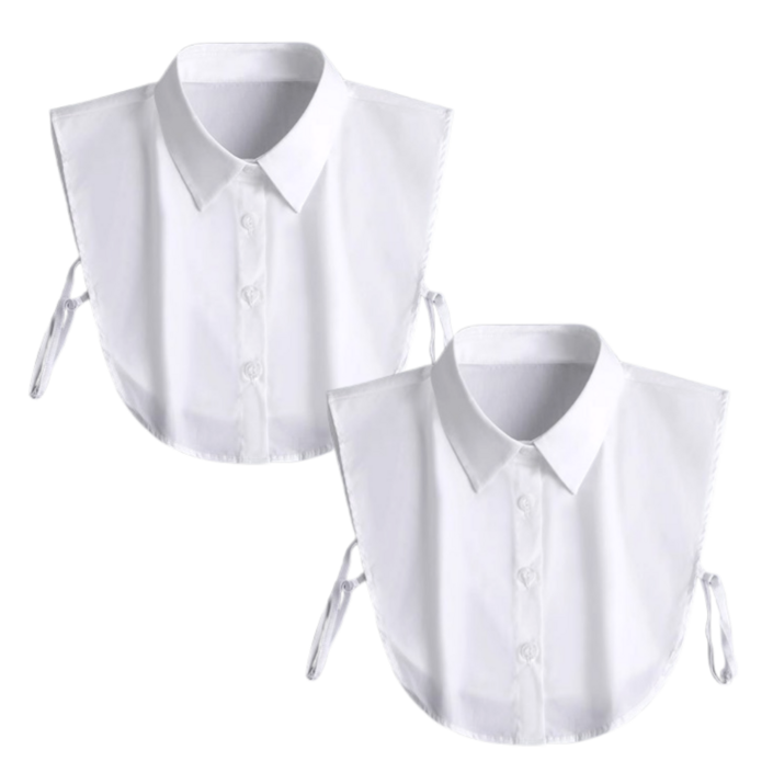 에르모소 남녀공용 레이어드 이너 페이크 셔츠 카라 2P 세트 공갈 넥케이프 넥카라 블라우스 HAZ072