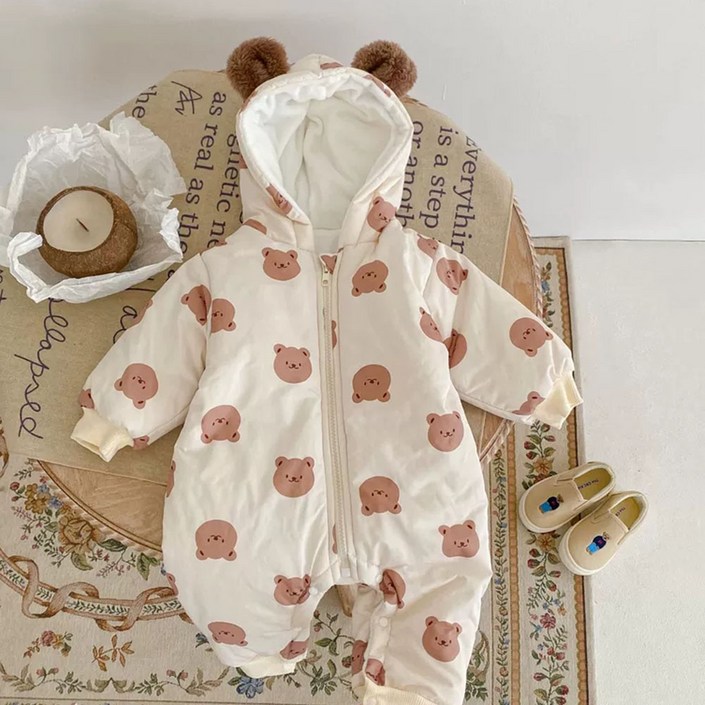 당일발송 아기 우주복 신생아 겨울 점퍼 패딩 방한복 베이비 외출복 여아 남아 문센룩