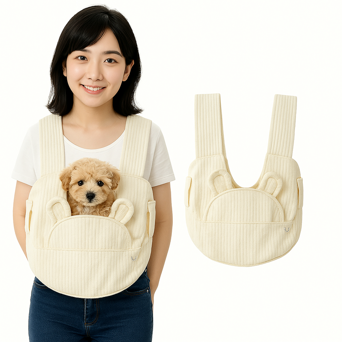 COVERONE 어깨가 편한 조절 가능 귀여운 강아지 고양이 포대기 이동가방