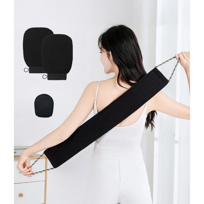 [다잇홈] 손이 닿지 않는 등까지 피부가 숨쉬는 프리미엄 때장갑 등때밀이 4종세트, SA06010-A타입, 1개, 1세트