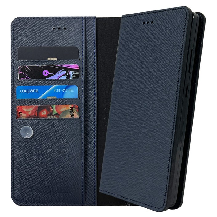 갤럭시S25엣지 쏠 사피아노 천연 소가죽 카드 지갑 플립 케이스