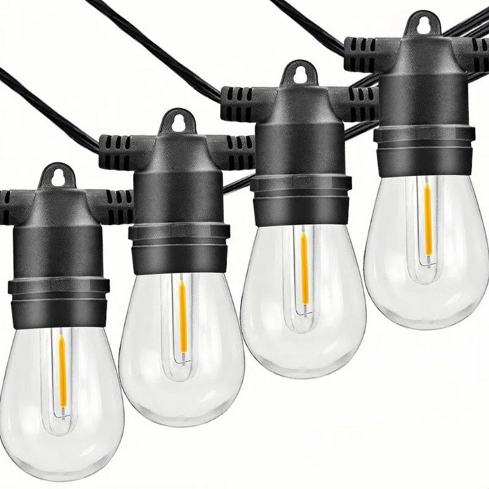 오징어등 LED줄조명 10M20구 파티라이트 야외파티등 전등선 캠핑장전구 큰 앵두등 루프탑 램프 스트링전선 카페 줄전등 테라스 주차장 야외등 방수 행사장 줄전구 알전구, 전구색, 1개