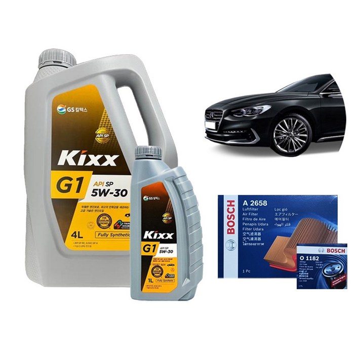 킥스 G1 5W30 그랜저IG 엔진오일에어크리너오일필터 세트
