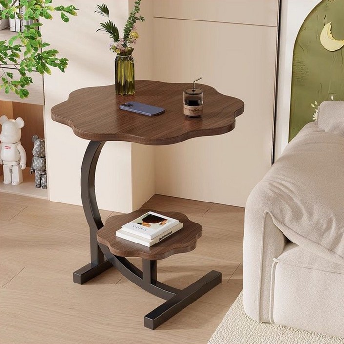 협탁형 이동식 미니 사이즈 쇼파 옆 거실 티용 낮은 수납 1단2단 디자인 인테리어 테이블