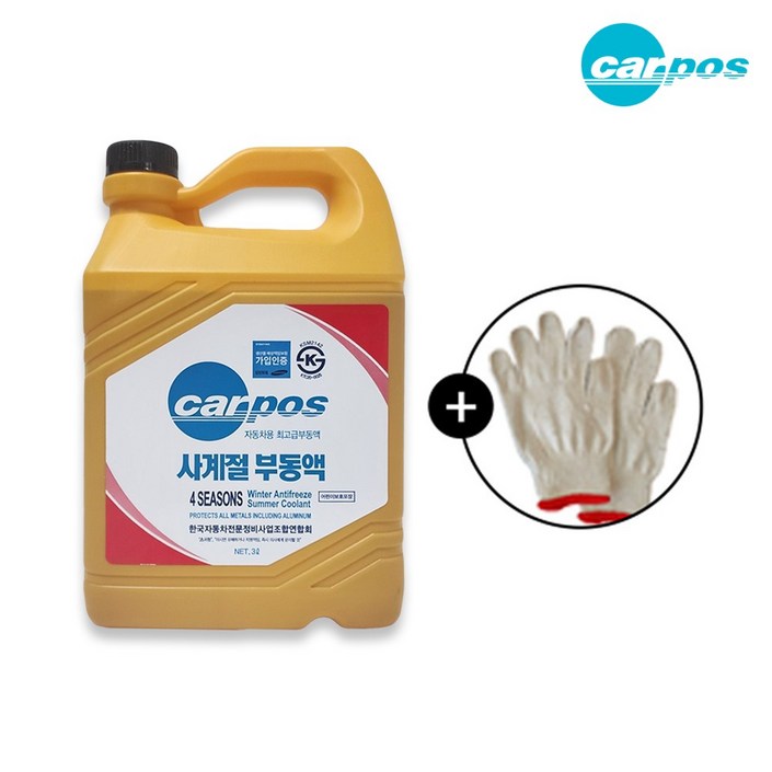 카포스 부동액 5종 + 장갑, 3L, 1통