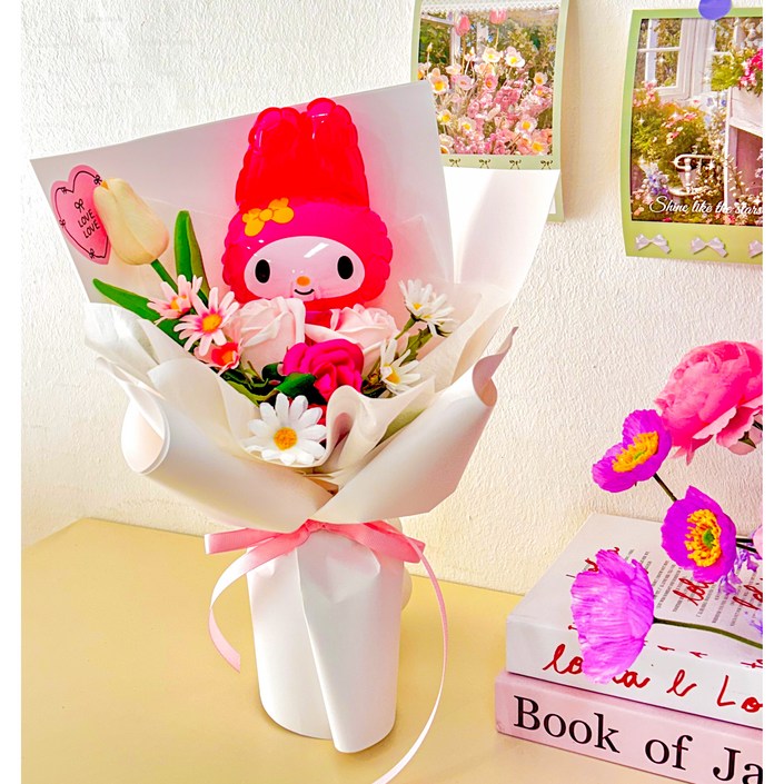그날의리본 뉴 캐릭터 풍선 꽃다발, 1개, 마이멜로디