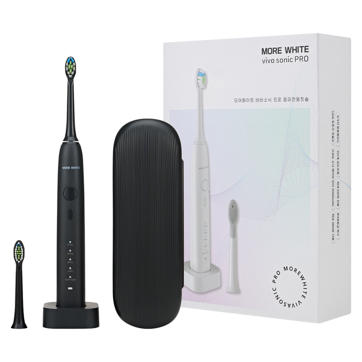모어화이트 전동칫솔 세트 최신형 초미세 무선 음파 진동 초음파 칫솔