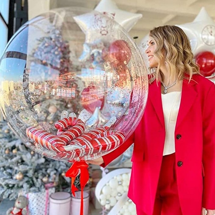 보보 풍선, PVC 풍선, 24인치  30인치  32인치  36인치 헬륨 투명 풍선, 버블 풍선 , 크리스마스 결혼식 생일 파티, 10개, 36인치 보보 풍선