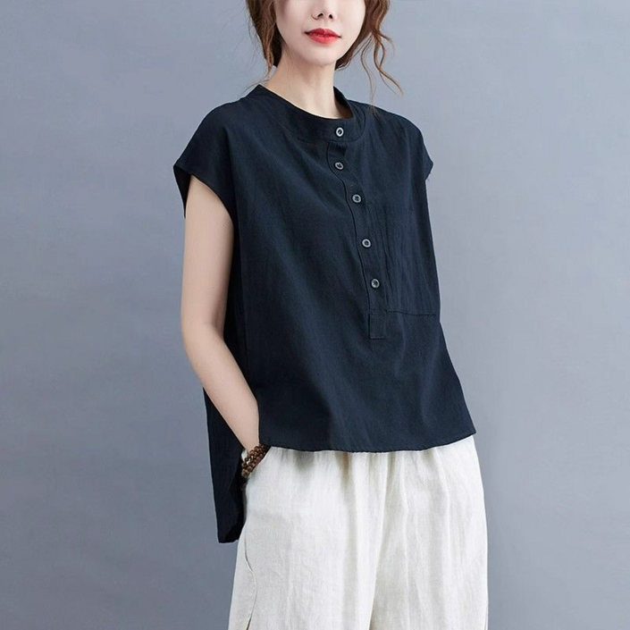 루스리더 여성 면마 반발 슬림핏 티셔츠 V276