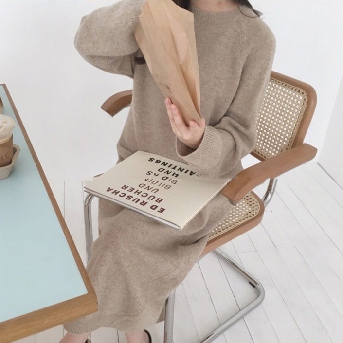 위드기프트 따수미 롱롱 도톰 니트원피스