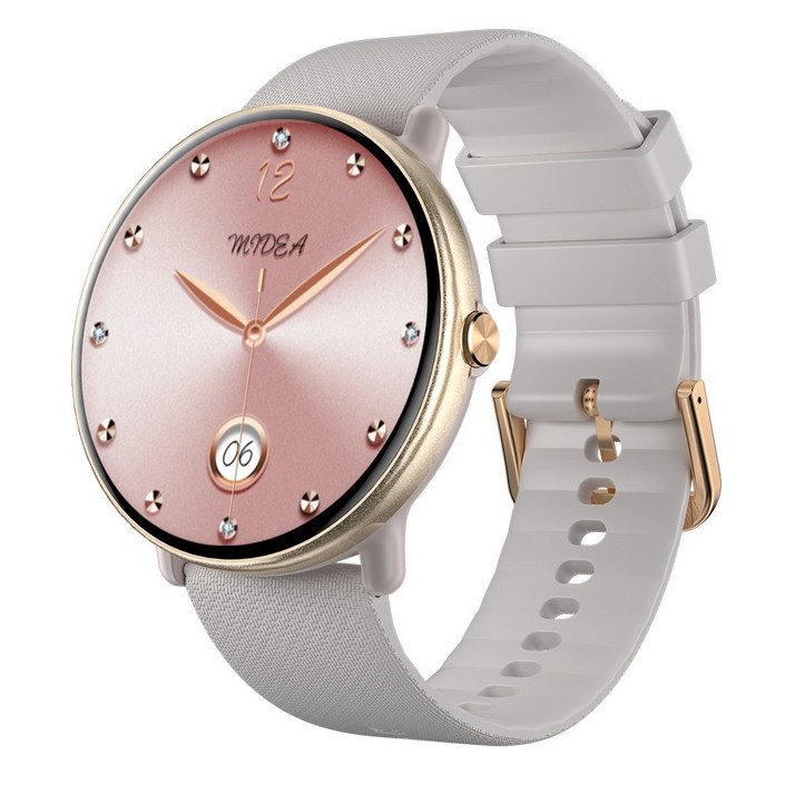 와피크 통화가능 스마트워치 Y6 1.43인치 AMOLED 대화면 한글지원, GPS + 블루투스, 3.6cm, 골드