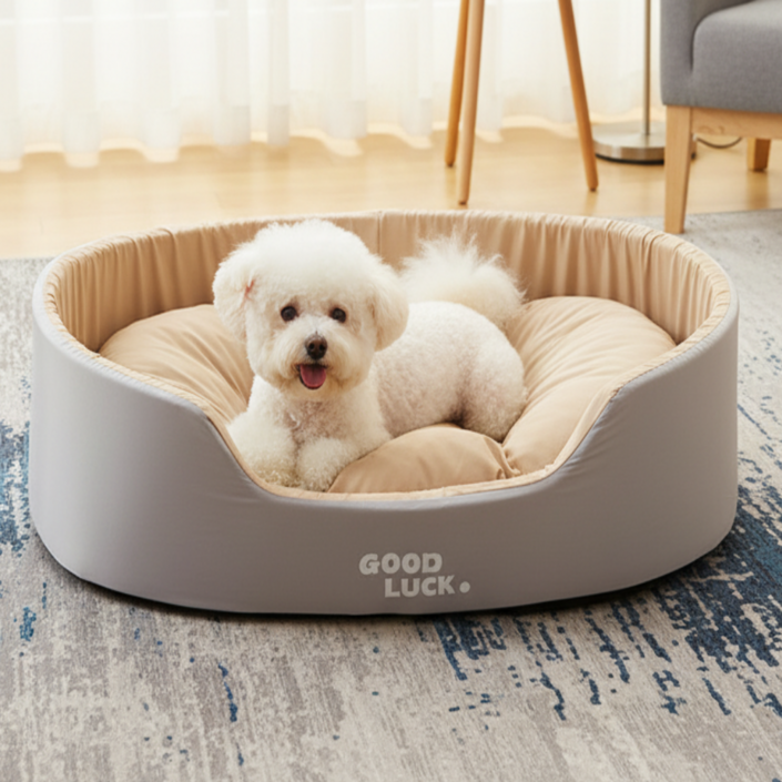 온세아 사계절 반려동물 강아지 방석 구름 쿠션, 1개, 베이지