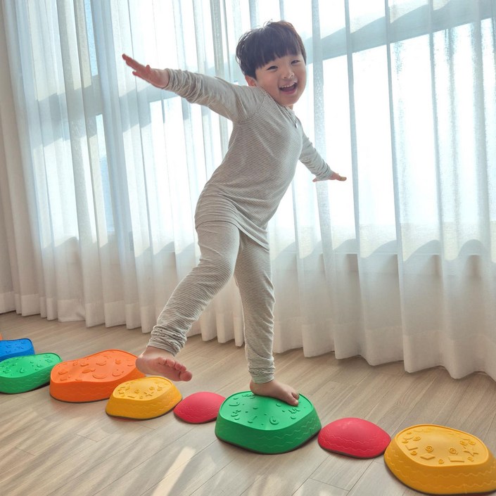 벨베이비 밸런스 스톤 유아체육 대근육 운동 발달, 1세트