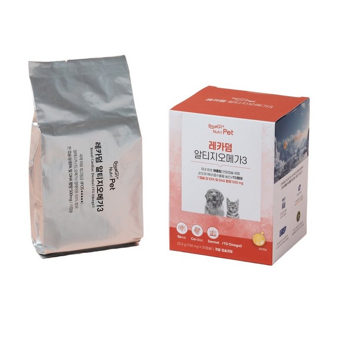레카덤 강아지 오메가3 피부 심장 눈 알티지 고양이 영양제