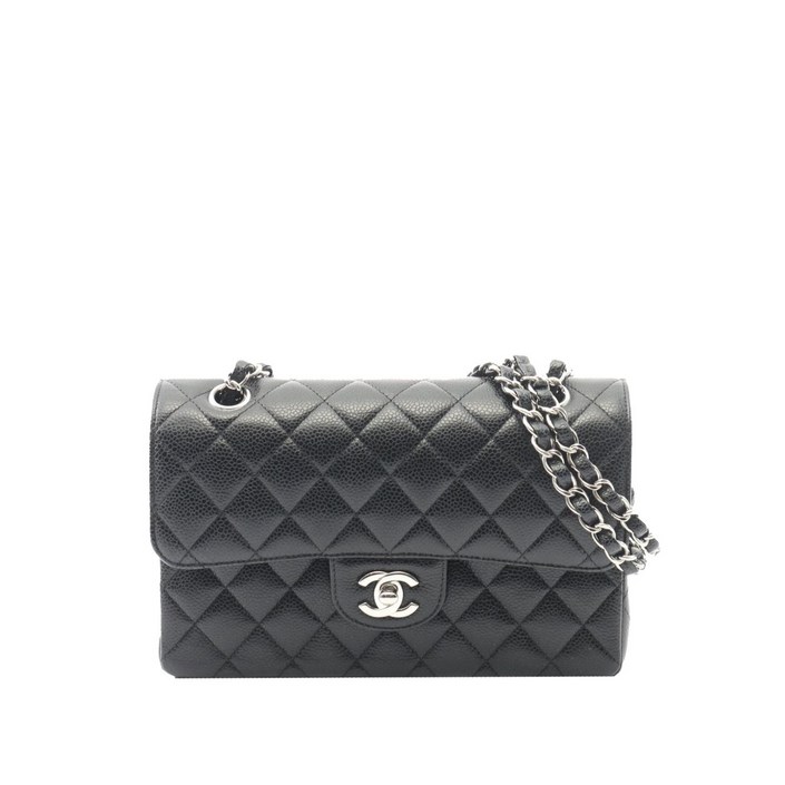 샤넬  중고 2021 스몰 클래식 캐비어 더블 플랩 숄더 백