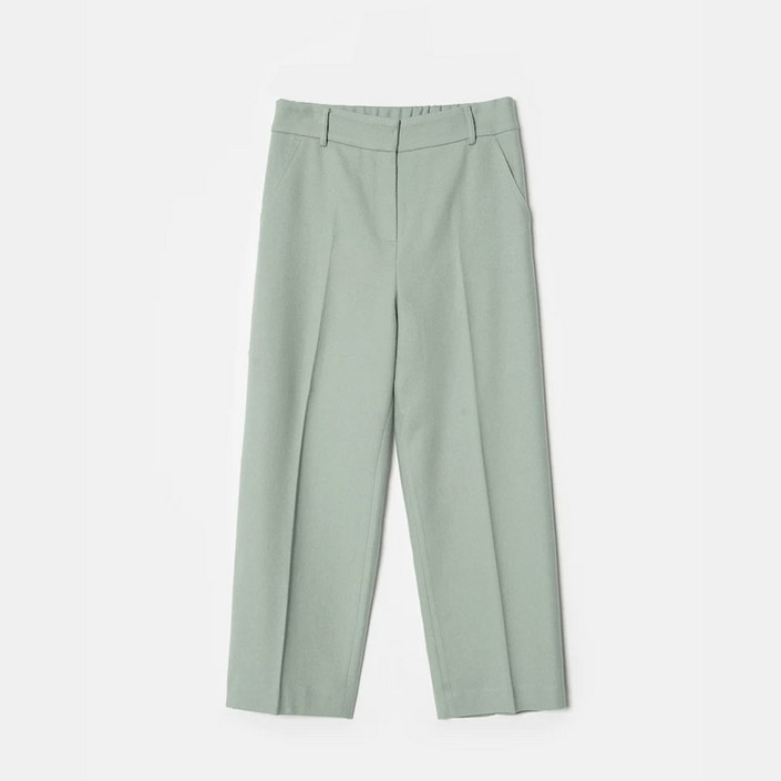 [BEANPOLE] 빈폴 레이디스 라이트 그린 울 밴딩 세미 와이드 팬츠 (BF0X21C32L)
