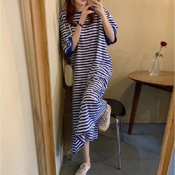 오비안 빅사이즈 편안한 심플 여성 롱 원피스