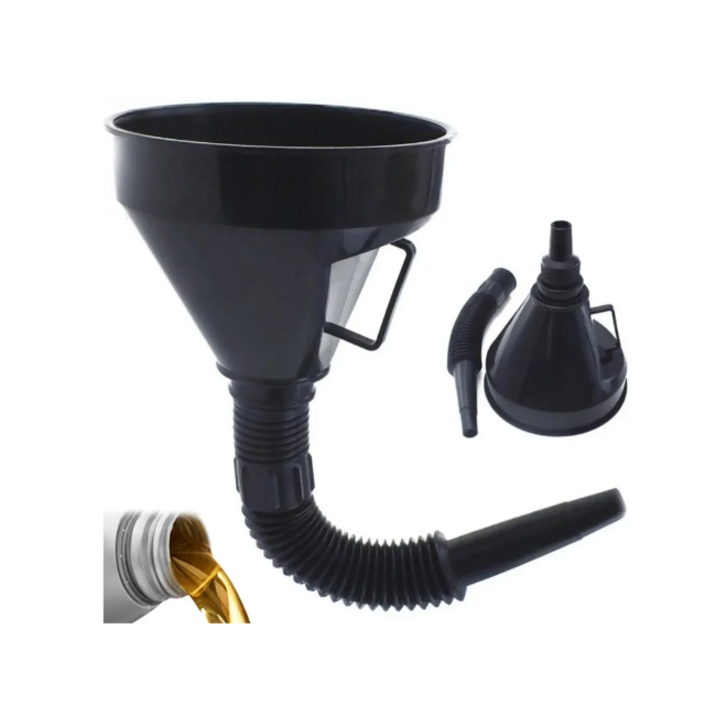 자바라 깔대기 엔진 밋션 미션 오일 부동액 오일깔데기 주유기, 1개