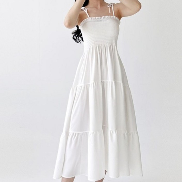 나시 뷔스티에 원피스 브라이덜샤워 하객룩 허니문 rim0789Hr