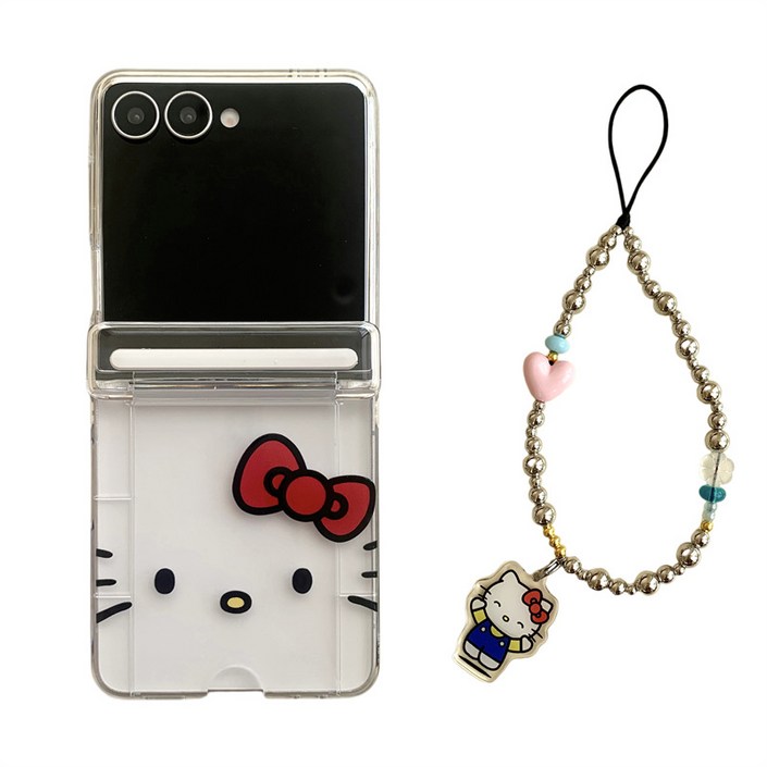 아펙시움 휴대폰케이스 갤럭시 z플립7 z플립5 z플립6 z플립4 카드수납 힌지보호 낙상 방지 케이스 투명 고양이