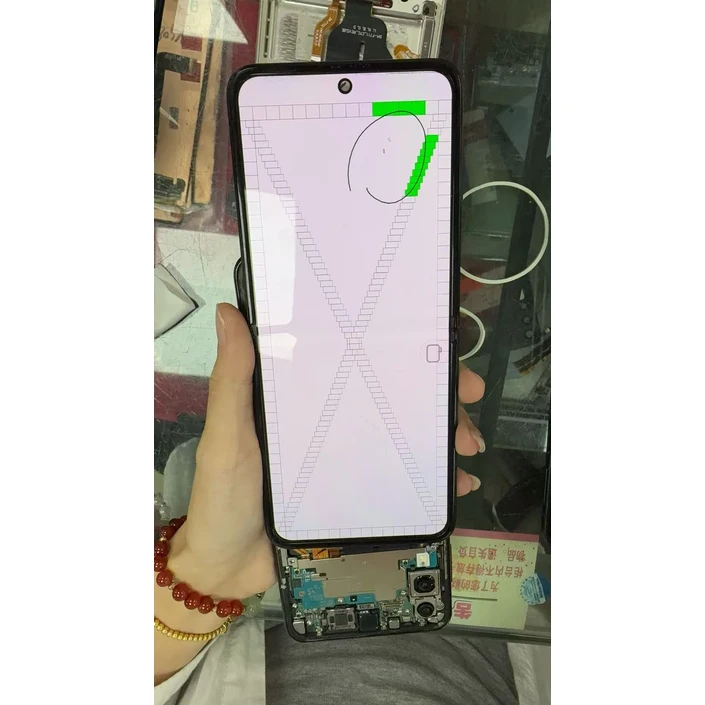 6.7 삼성 Z 플립 3 FLIP3 LCD SMF711U F711B F7110 디스플레이 터치 스크린 프레임 디지타이저 포함 용