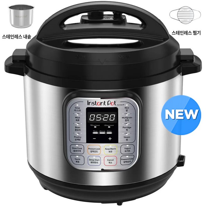 [코스트코] 24년 NEW 인스턴트 팟 듀오 이지 5.7L / 터치한번 요리완성/ 삼계탕 25분/ 스테인레스내솥, 찜기/ 부모님선물 / 인스턴트팟 멀티 쿠커 듀오 고메 5.7L