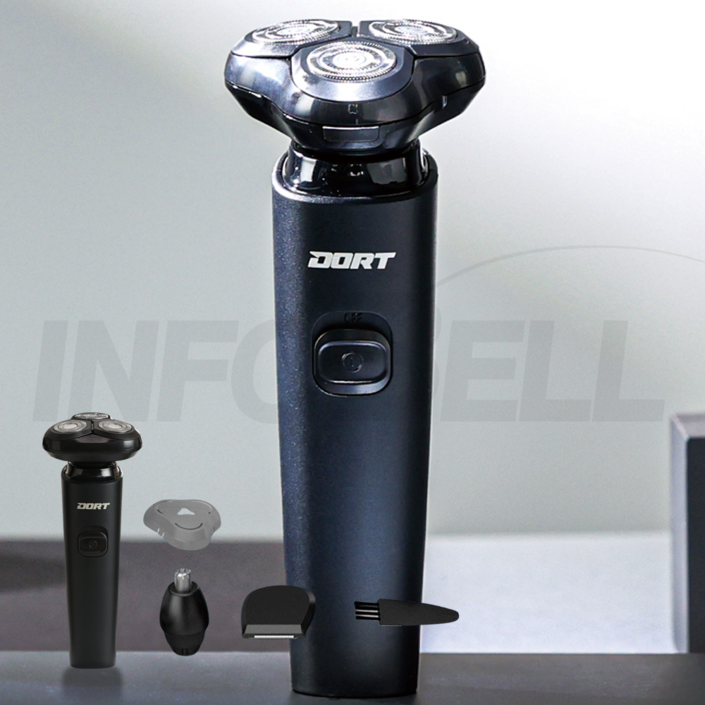 TV홈쇼핑정품 인포벨 독일 도르트 3헤드 전기면도기 남성 전동면도기 방수 충전식 입체 쉐이버