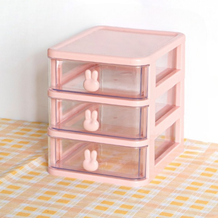 슬로우데코 귀여운 토끼 손잡이 탁상용 미니 서랍