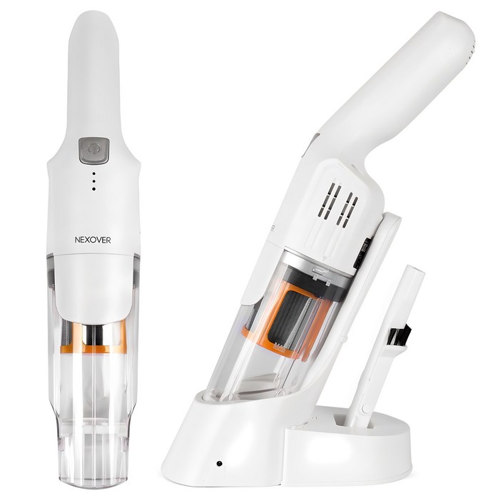 넥소버 핸디 무선 청소기 소형 미니청소기 NXV101A, 화이트