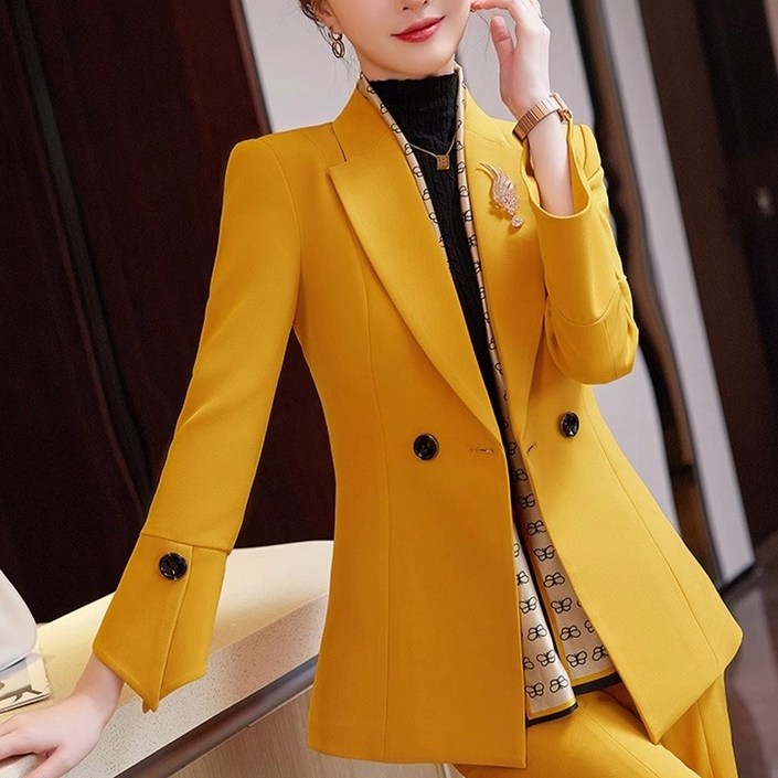 특이한 여성 행사 공연 무대 의상 바지 정장 세트 근무복 유니폼 부츠컷