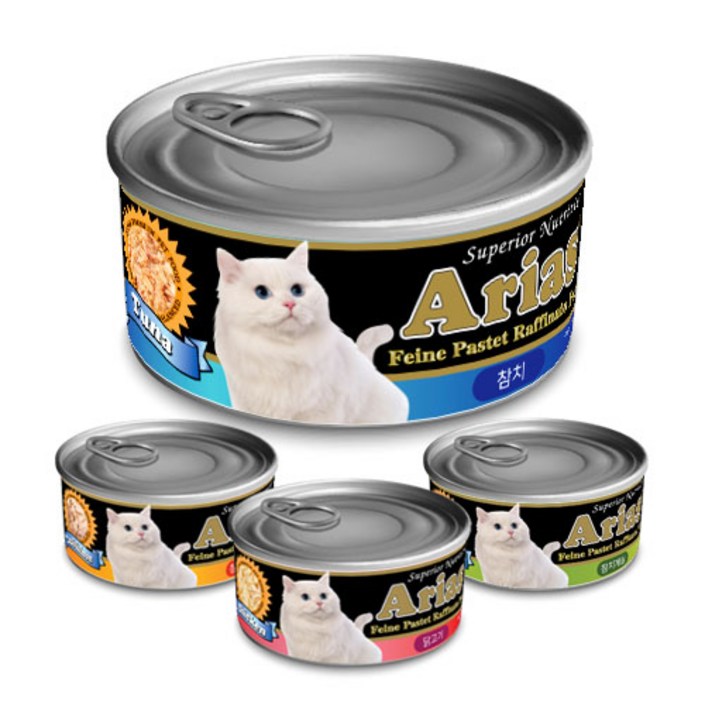 아리아스 프리미엄 고양이 원형캔 95g 24개1박스, 닭고기 아리아스 프리미엄 고양이 원형캔 95g 24개1박스, 닭고기