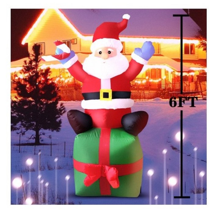 런레이더 크리스마스 싼타 풍선 싼타 인형, 1개, 01