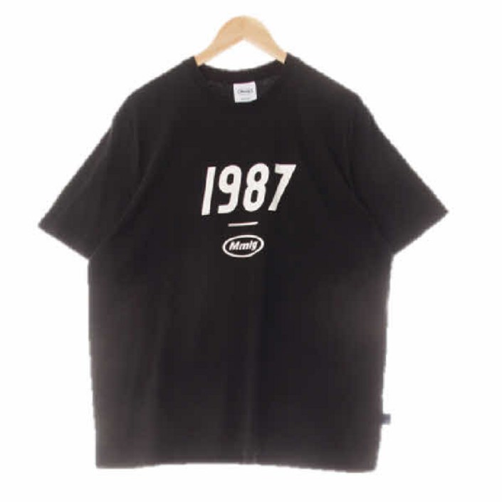 7617 mmlg 블랙 프린팅 면 로고1987반팔티 M