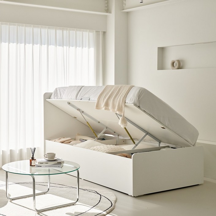 [국내생산 E0등급] 포더홈 포미 리프트업 수납침대 헤드형 무헤드형 (높이240/400)