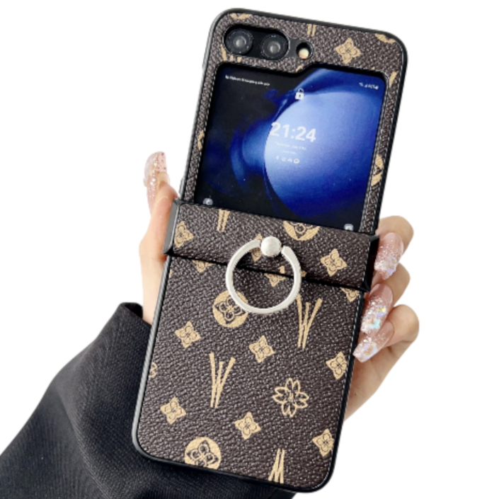 럭스폰 플립 힌지보호 링 브래킷 빈티지 명품 케이스