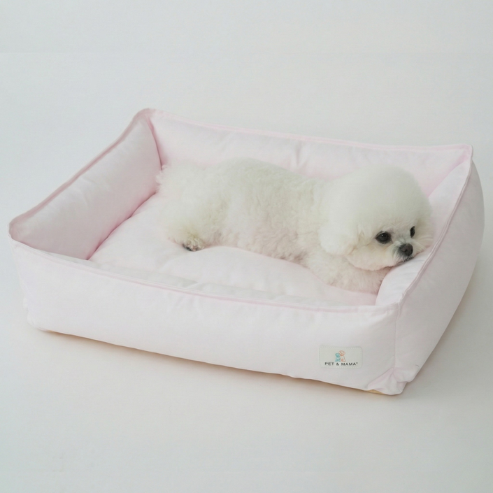 홀릭하임 털 안붙는 강아지 포근한 커버분리형 방수 방석 P02, 1개, 라이트핑크