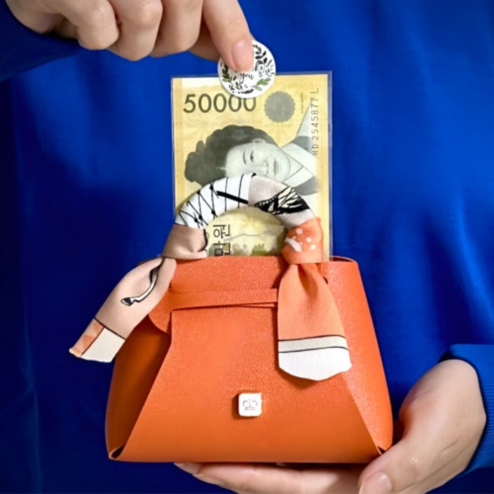 클라르떼 부모님 용돈 이벤트 고급 선물 박스 가방, 아이보리, 1개