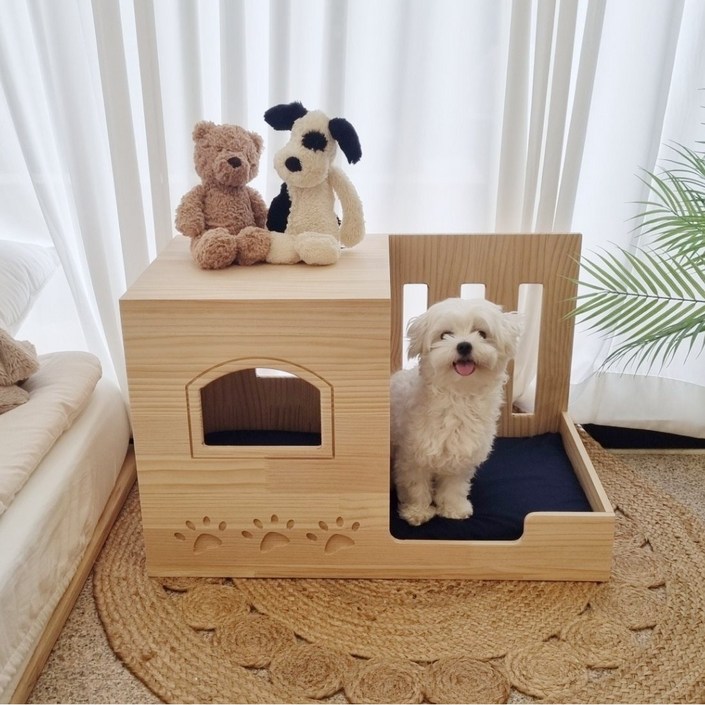 루월드펫 원목 강아지 고양이 집 엔틱 하우스